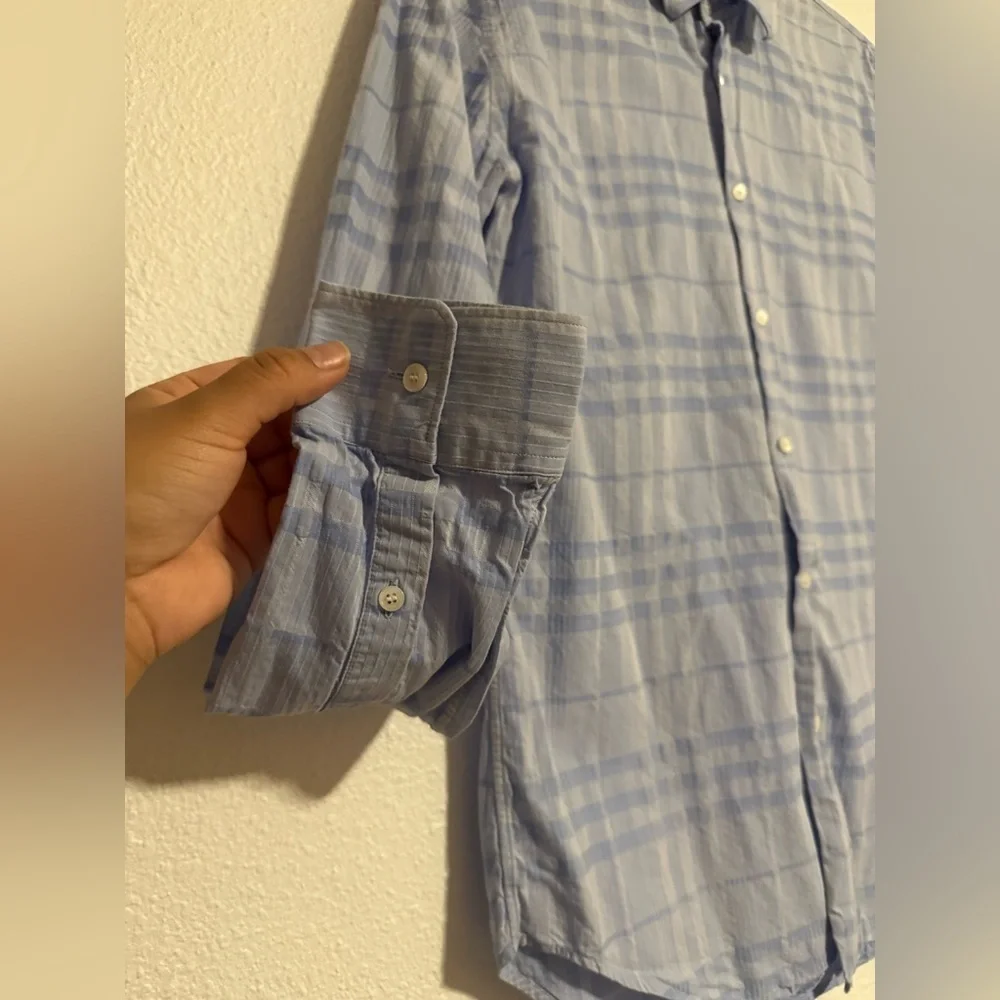 Burberry Abstract Check Long Sleeve Button Down